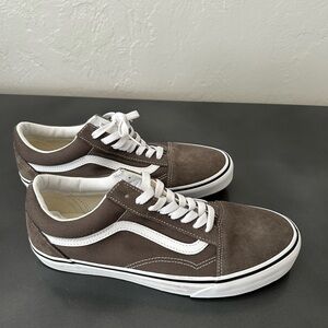 Vans Old Skool Brown and White Classic Sneakers